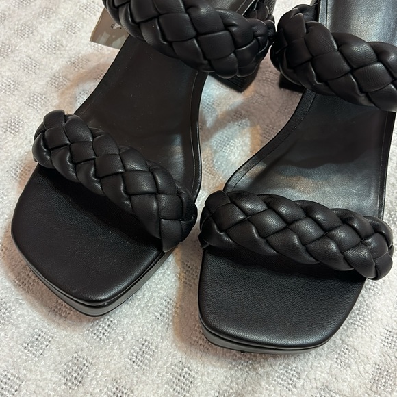 A New Day Black Braided Heeled Mules - Picture 4 of 4